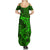 Polynesian Dolphin Valentine Day Family Matching Summer Maxi Dress and Hawaiian Shirt Hibiscus and Tribal Tattoo Green Style LT03 - Polynesian Pride