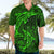 Polynesian Dolphin Valentine Day Hawaiian Shirt Hibiscus and Tribal Tattoo Green Style LT03 - Polynesian Pride