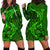 Polynesian Dolphin Valentine Day Hoodie Dress Hibiscus and Tribal Tattoo Green Style LT03 - Polynesian Pride