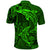 Polynesian Dolphin Valentine Day Polo Shirt Hibiscus and Tribal Tattoo Green Style LT03 - Polynesian Pride