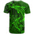 Polynesian Dolphin Valentine Day T Shirt Hibiscus and Tribal Tattoo Green Style LT03 - Polynesian Pride