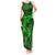 Polynesian Dolphin Valentine Day Tank Maxi Dress Hibiscus and Tribal Tattoo Green Style LT03 Women Green - Polynesian Pride