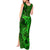 Polynesian Dolphin Valentine Day Tank Maxi Dress Hibiscus and Tribal Tattoo Green Style LT03 - Polynesian Pride