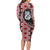 Red Taniko Motif Aotearoa Manaia and Silver Fern Family Matching Long Sleeve Bodycon Dress and Hawaiian Shirt