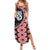 Red Taniko Motif Aotearoa Manaia and Silver Fern Family Matching Summer Maxi Dress and Hawaiian Shirt