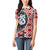 Red Taniko Motif Aotearoa Manaia and Silver Fern Women Polo Shirt