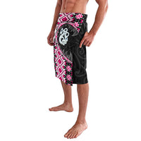 Pink Taniko Motif Aotearoa Manaia and Silver Fern Lavalava LT03 - Polynesian Pride