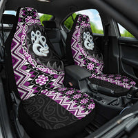 Purple Taniko Motif Aotearoa Manaia and Silver Fern Car Seat Cover LT03 One Size Purple - Polynesian Pride