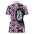 Purple Taniko Motif Aotearoa Manaia and Silver Fern Women Polo Shirt