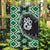 Green Taniko Motif Aotearoa Manaia and Silver Fern Garden Flag