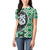 Green Taniko Motif Aotearoa Manaia and Silver Fern Women Polo Shirt