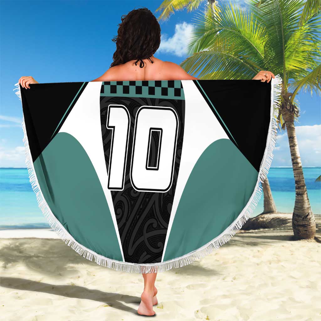 Custom New Zealand Bicycle 2025 Beach Blanket LT03 - Polynesian Pride