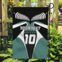 Custom New Zealand Bicycle 2025 Garden Flag LT03 Garden Flag Black-Teal - Polynesian Pride
