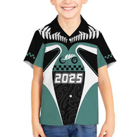 Custom New Zealand Bicycle 2025 Kid Hawaiian Shirt LT03 Kid Black-Teal - Polynesian Pride