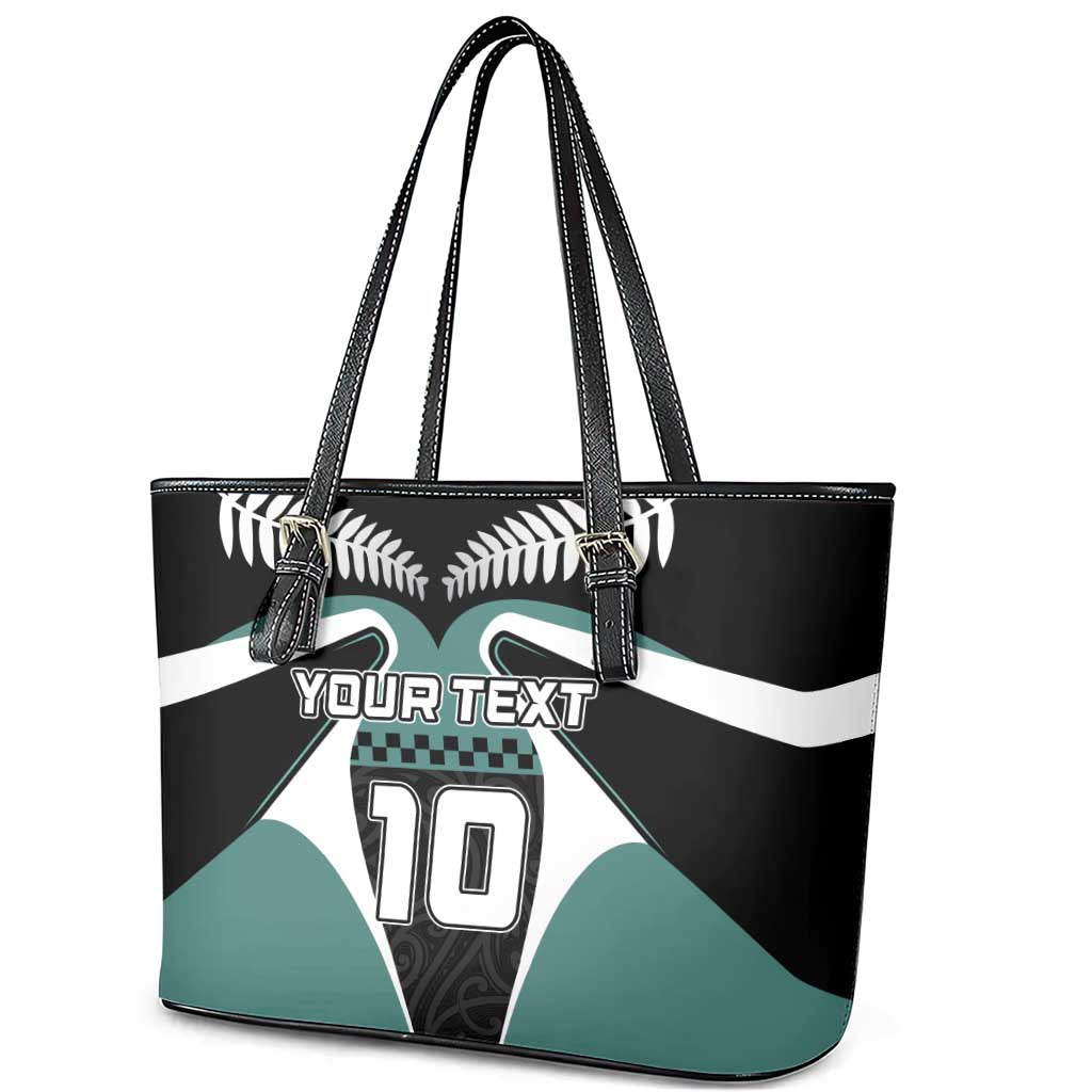 Custom New Zealand Bicycle 2025 Leather Tote Bag LT03 - Polynesian Pride