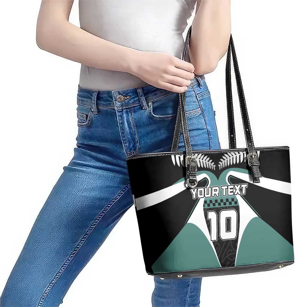 Custom New Zealand Bicycle 2025 Leather Tote Bag LT03 - Polynesian Pride