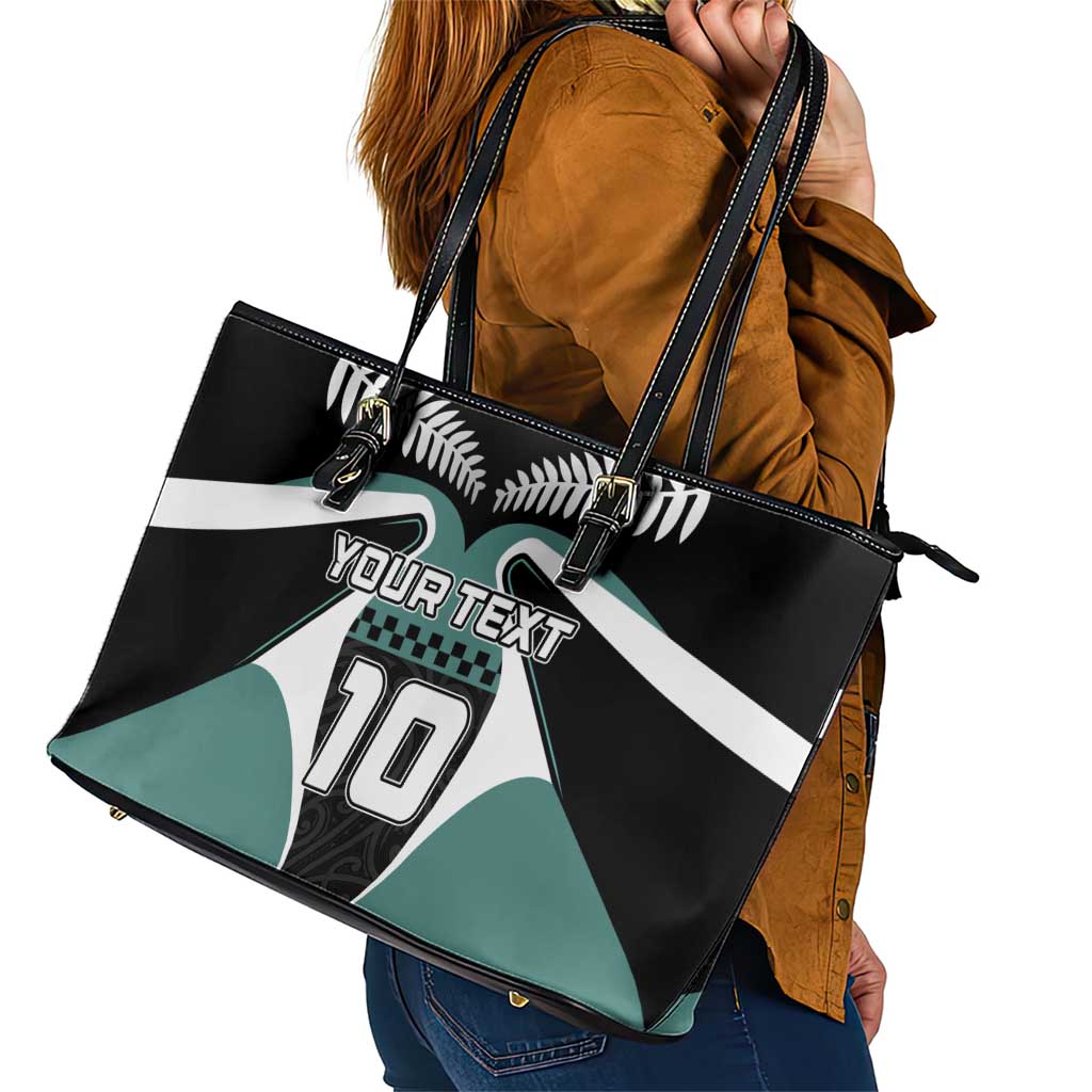 Custom New Zealand Bicycle 2025 Leather Tote Bag LT03 - Polynesian Pride