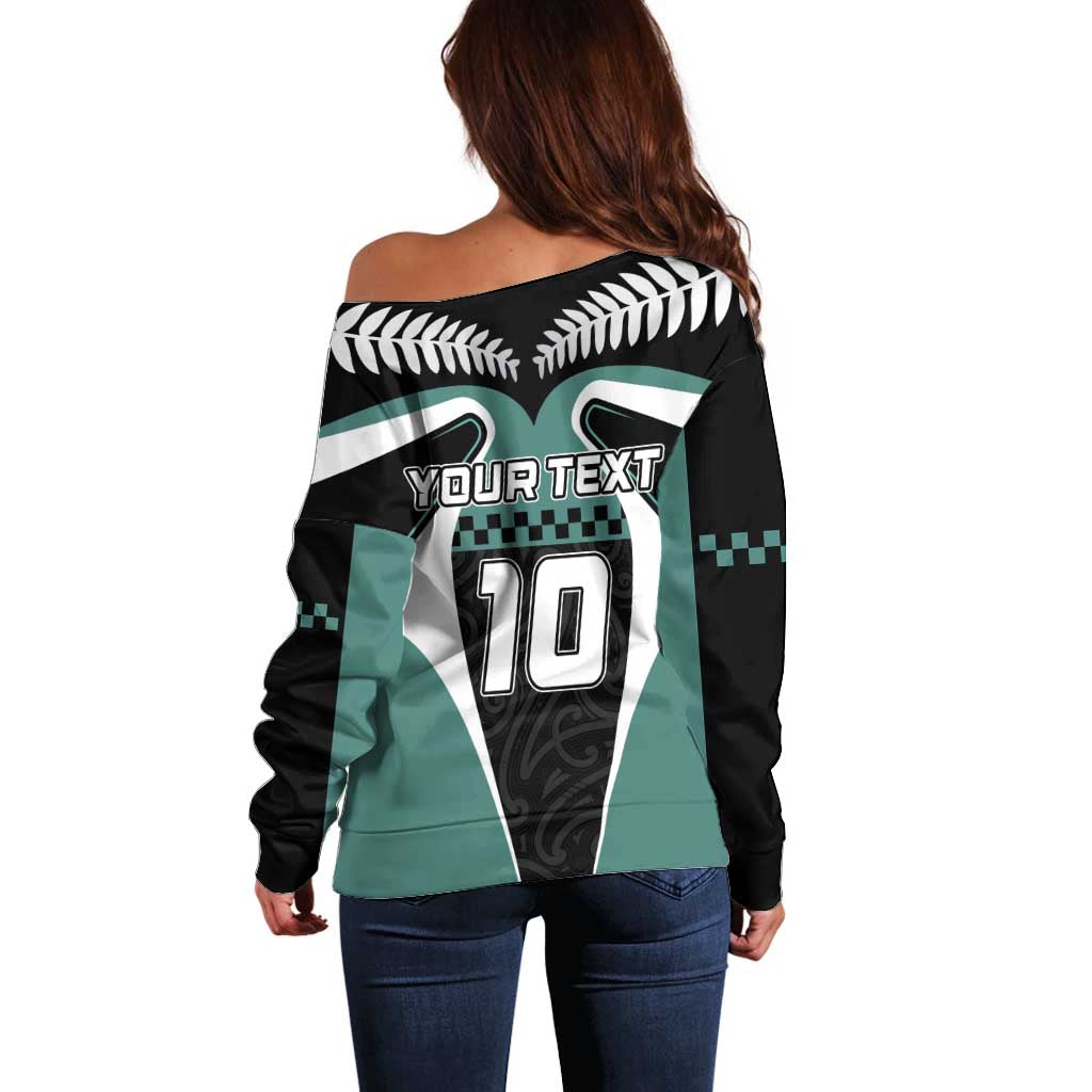 Custom New Zealand Bicycle 2025 Off Shoulder Sweater LT03 - Polynesian Pride