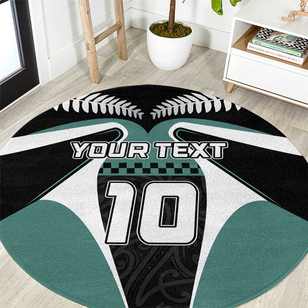 Custom New Zealand Bicycle 2025 Round Carpet LT03 Black-Teal - Polynesian Pride