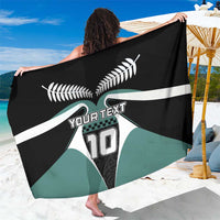 Custom New Zealand Bicycle 2025 Sarong LT03 One Size 44 x 66 inches Black-Teal - Polynesian Pride