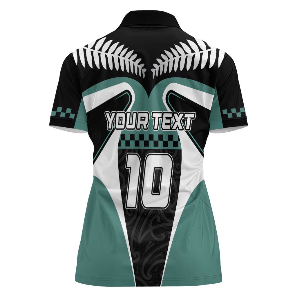 Custom New Zealand Bicycle 2025 Women Polo Shirt LT03 - Polynesian Pride