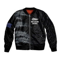 Custom New Zealand Football-Towards World Cup 2026 Bomber Jacket LT03 Unisex Black - Polynesian Pride