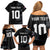 Custom New Zealand Football-Towards World Cup 2026 Family Matching Off Shoulder Short Dress and Hawaiian Shirt