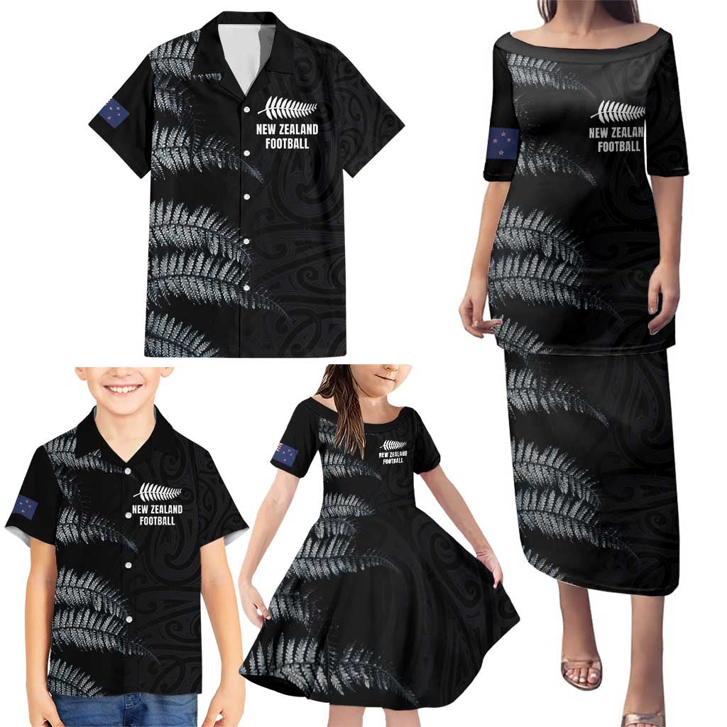 Custom New Zealand Football-Towards World Cup 2026 Family Matching Puletasi and Hawaiian Shirt