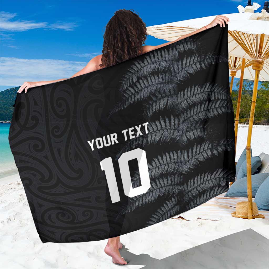 Custom New Zealand Football-Towards World Cup 2026 Sarong LT03 One Size 44 x 66 inches Black - Polynesian Pride