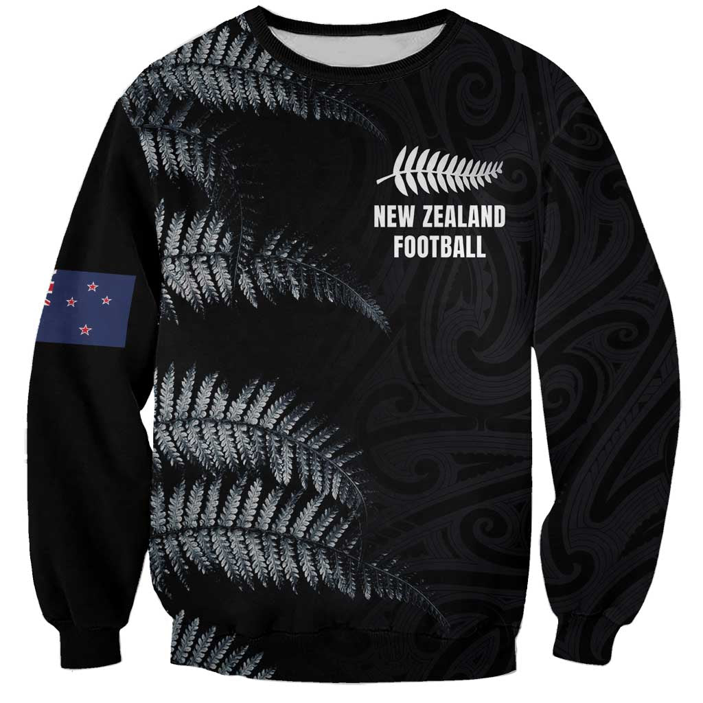 Custom New Zealand Football-Towards World Cup 2026 Sweatshirt LT03 Unisex Black - Polynesian Pride