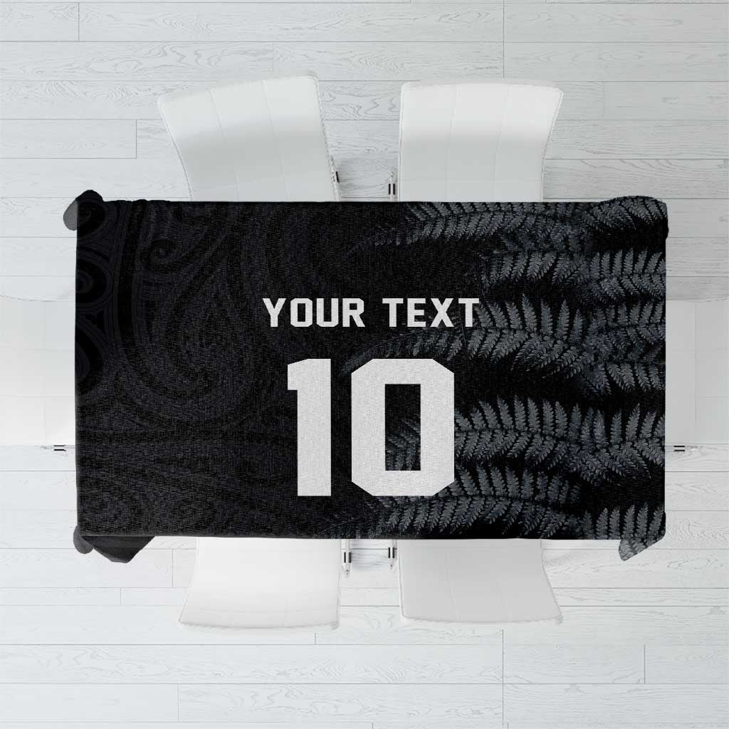 Custom New Zealand Football-Towards World Cup 2026 Tablecloth LT03 Black - Polynesian Pride