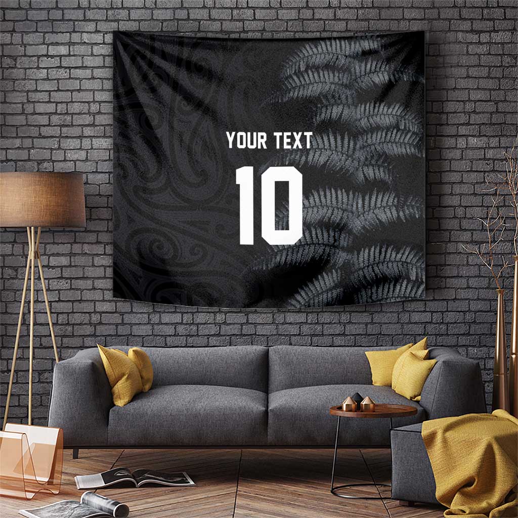 Custom New Zealand Football-Towards World Cup 2026 Tapestry LT03 Black - Polynesian Pride