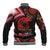 Tonga and Australia ANZAC Day Baseball Jacket Aboriginal and Ngatu Art Pattern - Gallipoli Lest We Forget