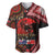 Tonga and Australia ANZAC Day Baseball Jersey Aboriginal and Ngatu Art Pattern - Gallipoli Lest We Forget