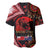 Tonga and Australia ANZAC Day Baseball Jersey Aboriginal and Ngatu Art Pattern - Gallipoli Lest We Forget