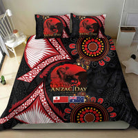 Tonga and Australia ANZAC Day Bedding Set Aboriginal and Ngatu Art Pattern - Gallipoli Lest We Forget LT03 - Polynesian Pride