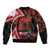 Tonga and Australia ANZAC Day Bomber Jacket Aboriginal and Ngatu Art Pattern - Gallipoli Lest We Forget