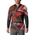 Tonga and Australia ANZAC Day Button Sweatshirt Aboriginal and Ngatu Art Pattern - Gallipoli Lest We Forget