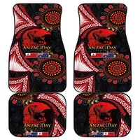 Tonga and Australia ANZAC Day Car Mats Aboriginal and Ngatu Art Pattern - Gallipoli Lest We Forget LT03 - Polynesian Pride