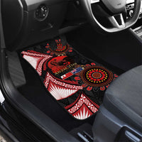 Tonga and Australia ANZAC Day Car Mats Aboriginal and Ngatu Art Pattern - Gallipoli Lest We Forget LT03 - Polynesian Pride