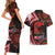 Tonga and Australia ANZAC Day Couples Matching Short Sleeve Bodycon Dress and Hawaiian Shirt Aboriginal and Ngatu Art Pattern - Gallipoli Lest We Forget