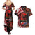 Tonga and Australia ANZAC Day Couples Matching Summer Maxi Dress and Hawaiian Shirt Aboriginal and Ngatu Art Pattern - Gallipoli Lest We Forget