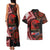 Tonga and Australia ANZAC Day Couples Matching Tank Maxi Dress and Hawaiian Shirt Aboriginal and Ngatu Art Pattern - Gallipoli Lest We Forget