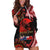 Tonga and Australia ANZAC Day Hoodie Dress Aboriginal and Ngatu Art Pattern - Gallipoli Lest We Forget