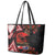 Tonga and Australia ANZAC Day Leather Tote Bag Aboriginal and Ngatu Art Pattern - Gallipoli Lest We Forget