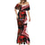 Tonga and Australia ANZAC Day Mermaid Dress Aboriginal and Ngatu Art Pattern - Gallipoli Lest We Forget