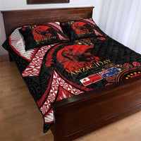 Tonga and Australia ANZAC Day Quilt Bed Set Aboriginal and Ngatu Art Pattern - Gallipoli Lest We Forget LT03 - Polynesian Pride
