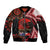 Tonga and Australia ANZAC Day Sleeve Zip Bomber Jacket Aboriginal and Ngatu Art Pattern - Gallipoli Lest We Forget