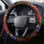 Tonga and Australia ANZAC Day Steering Wheel Cover Aboriginal and Ngatu Art Pattern - Gallipoli Lest We Forget