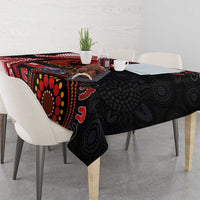 Tonga and Australia ANZAC Day Tablecloth Aboriginal and Ngatu Art Pattern - Gallipoli Lest We Forget LT03 - Polynesian Pride